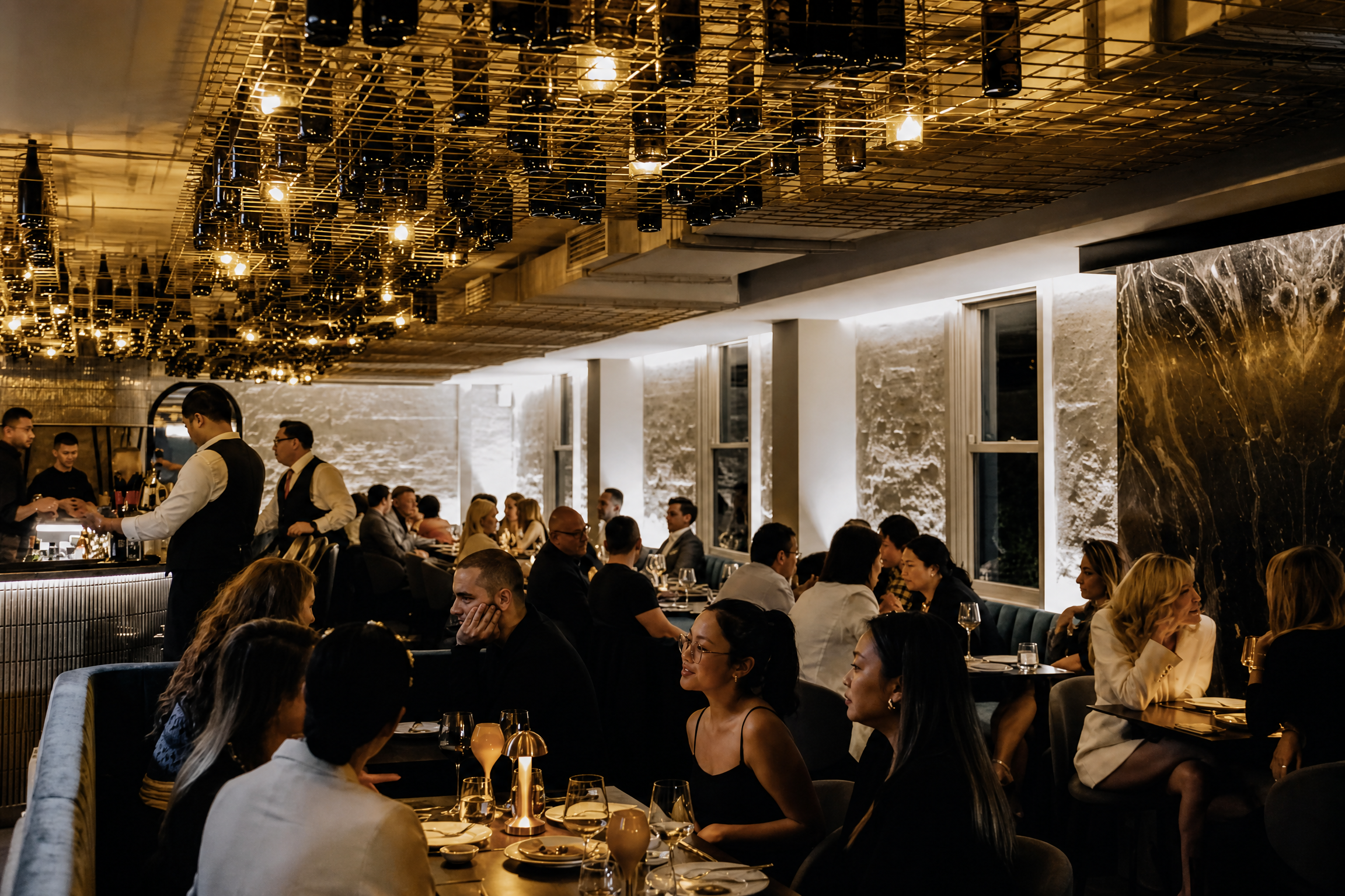 Guests and Stella staff gathered in the dining room for dinner